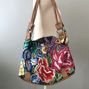 Jasper and Jeera Boho Embroidered Large Shoulder Purse Bag Tote
